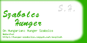 szabolcs hunger business card